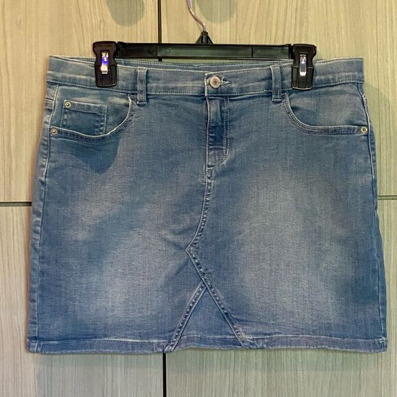 Thereabouts Brand Denim Mini Skirt Size 16.5P Waist 33 - Picture 1 of 7